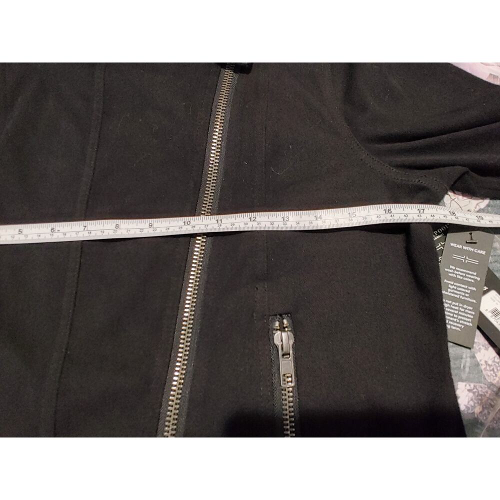 Liverpool Moto Jacket Asymmetric Black Medium Womens Casual Biker Minimalist NWT - Picture 6 of 8